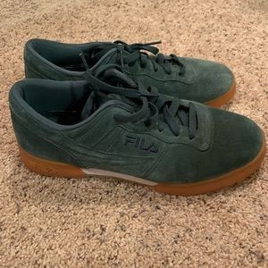 Green suede FILA